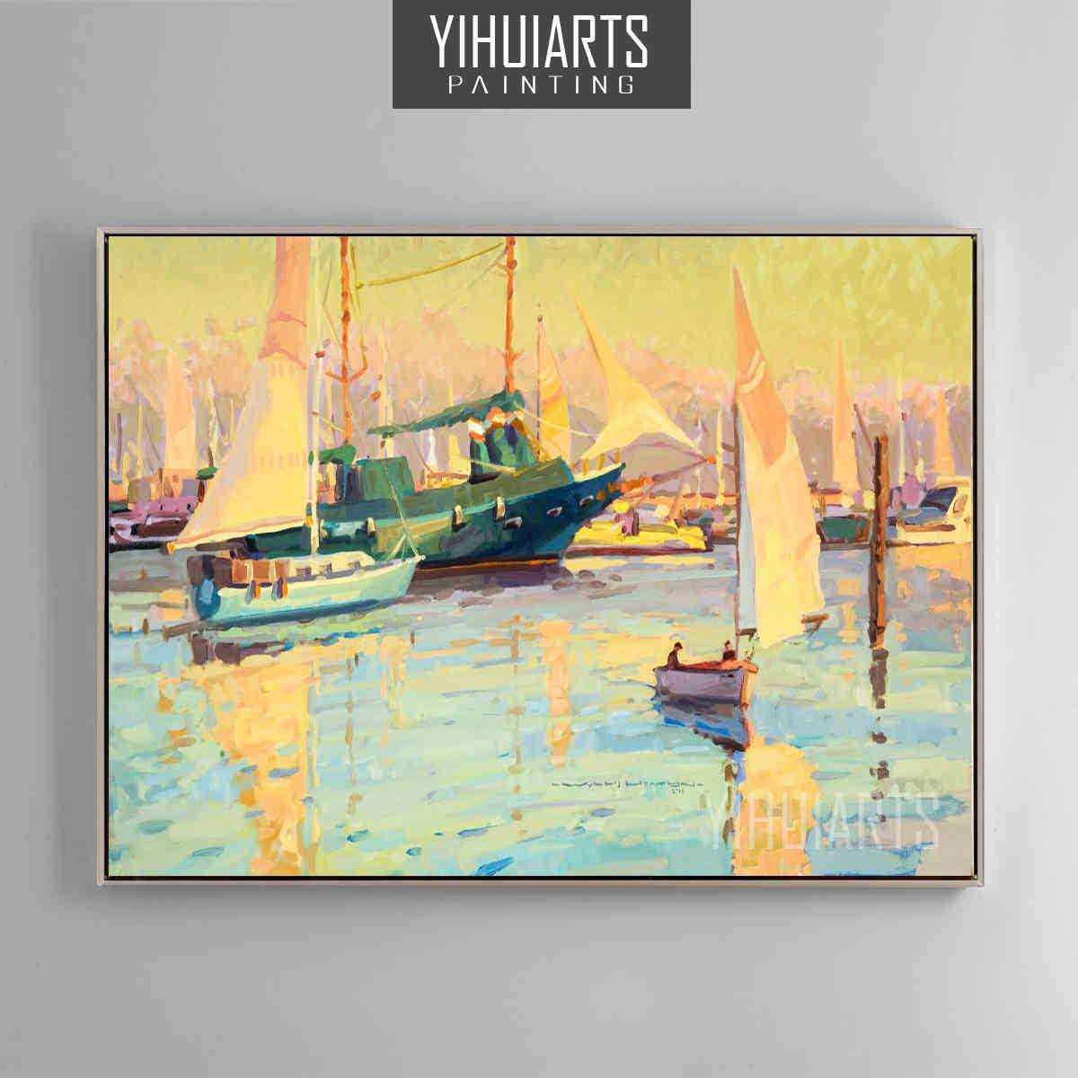 风景系列装饰画油画纯手绘客厅玄关卧室餐厅无框画现代简约挂画