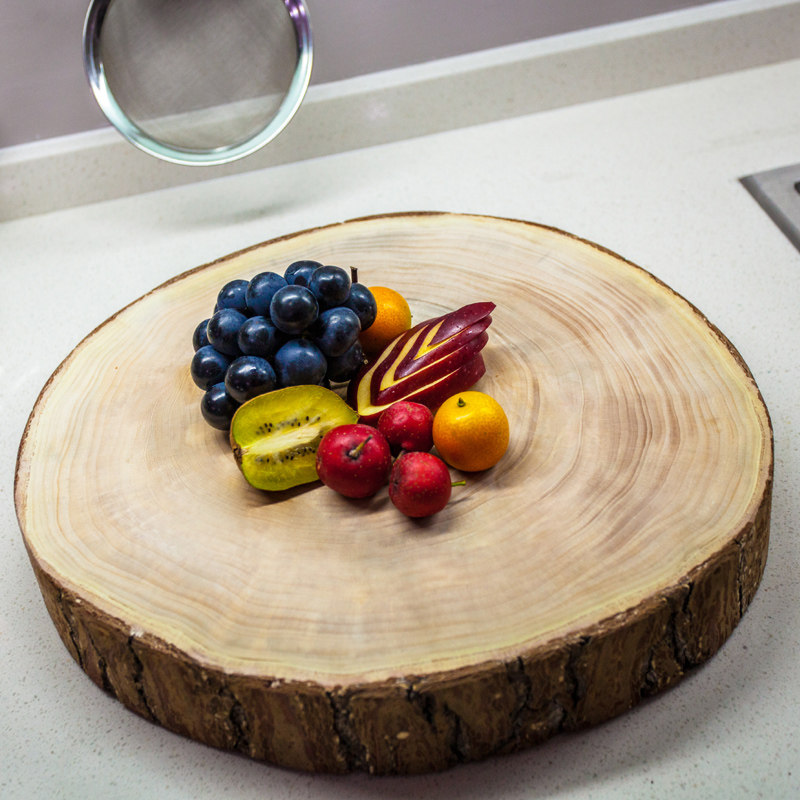 银杏木砧板泰兴实木整块白果树菜板家用抗菌圆形菜墩商用刀板