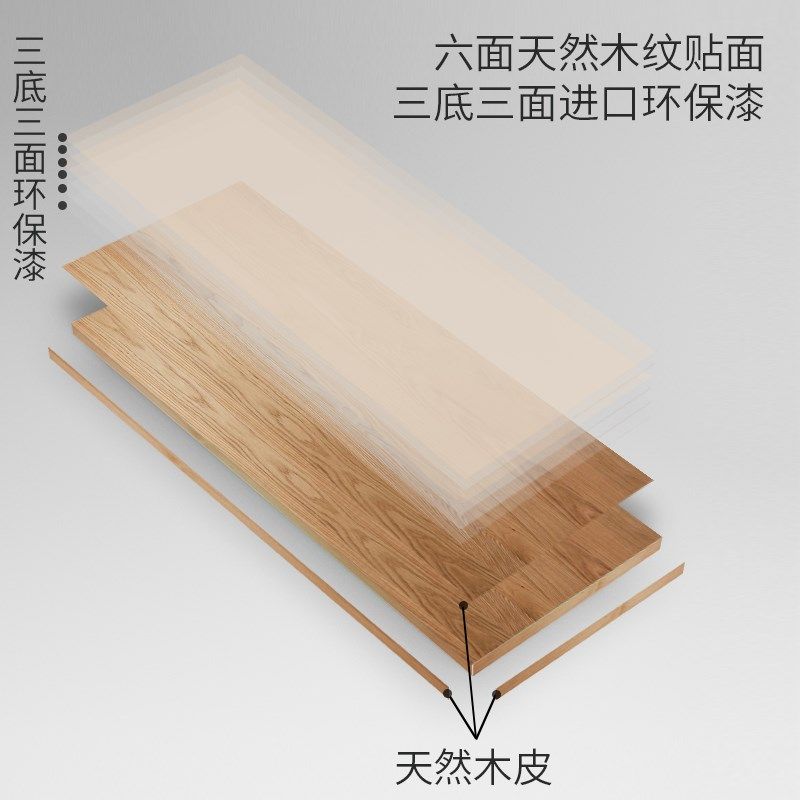木舍风卧室门房间门北美白橡卧室门烤漆门木皮复合油漆门