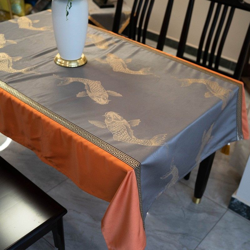 如意鱼新餐桌布长方形书桌盖布台布客厅茶几布家用布艺盖巾,居家布艺,桌布,淘宝优惠券,粉丝福利购,淘宝优惠卷