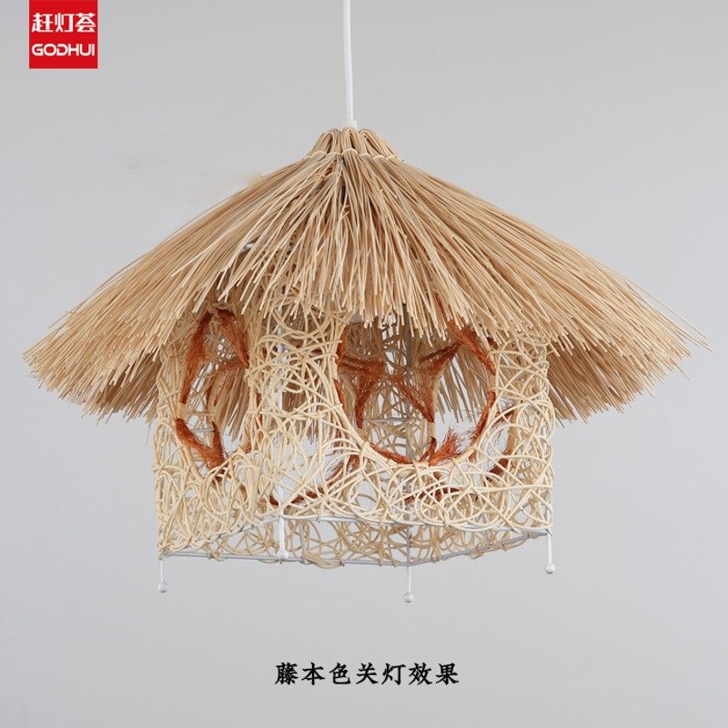 赶灯荟田园藤艺鸟笼创意个性艺术吊灯卧室阳台饭馆农家乐灯饰,家装灯饰光源,餐厅吊灯,淘宝优惠券,粉丝福利购,淘宝优惠卷