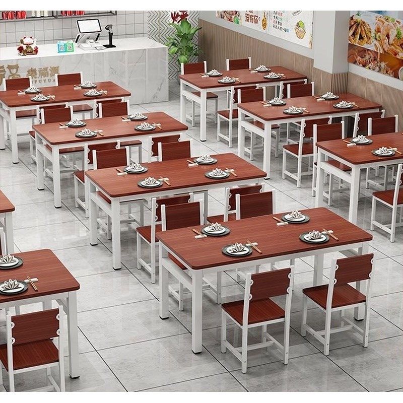 桌子餐饮商用家用餐桌长方形小吃食堂早快餐饭店桌椅人,住宅家具,板木餐桌,淘宝优惠券,粉丝福利购,淘宝优惠卷