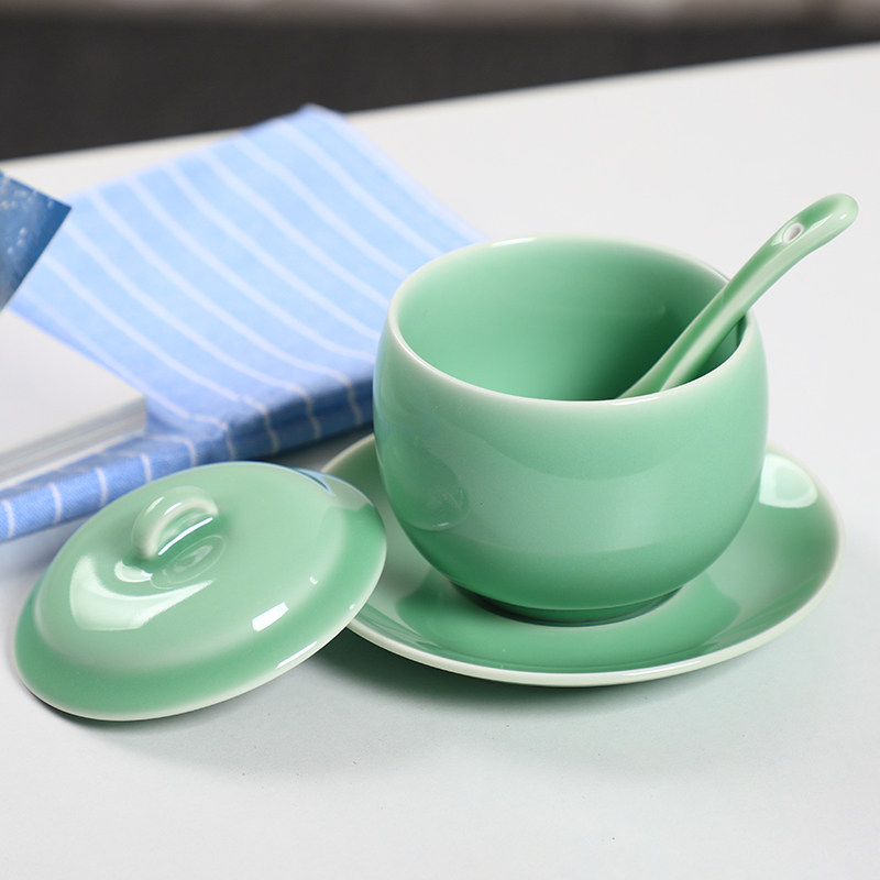 陶瓷炖盅小号汤盅炖罐酒店炖燕窝盅龙泉青瓷蒸蛋碗带盖家用甜品盅,厨房/烹饪用具,炖锅/炖煲/汤煲,淘宝优惠券,粉丝福利购,淘宝优惠卷