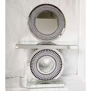 2022hot新款 银色玻璃镜面水晶过道玄关台条案 热卖