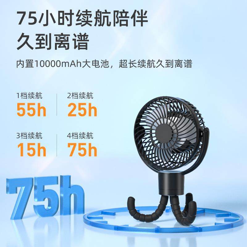 新款八爪摇头卧室客厅户外露营电风扇USB充电风扇便携LED灯大容量,自行车/骑行装备/零配件,更多零件/配件,淘宝优惠券,粉丝福利购,淘宝优惠卷