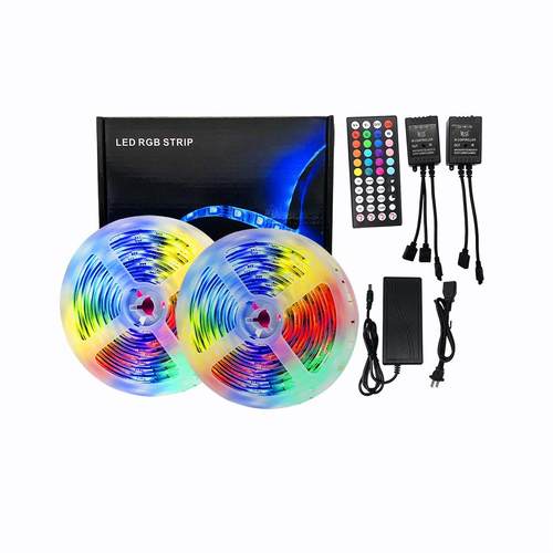 LED灯带5050RGB10米300灯新款44键音乐控制红外声控彩盒套装