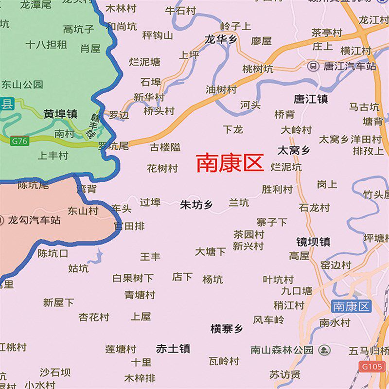 新款赣州市地图图办公室挂图防水墙壁超大装饰画