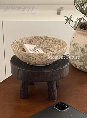 n 绿植增架小板凳脚迷你实木置物盆架复古