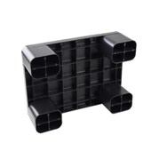 超市黑色塑料盘叉车平板防潮垫板库地垫栈板卡板地堆地台板灰