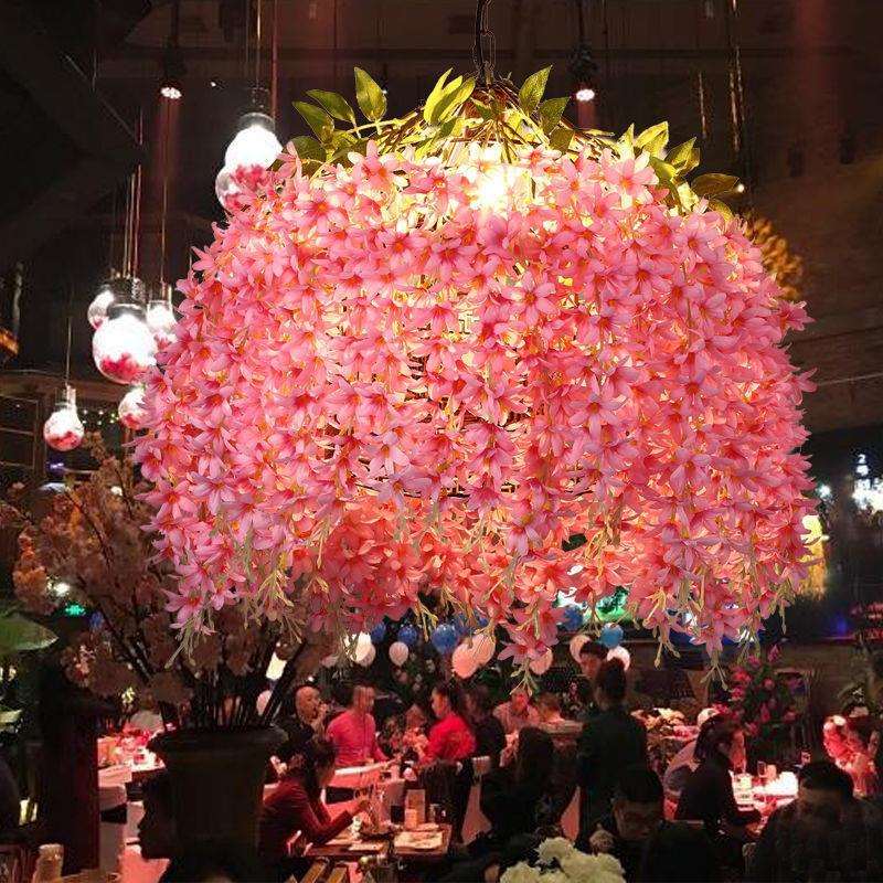繁花清吧装饰灯音乐餐厅酒馆烤吧绿植吊灯创意酒吧火锅店植物吊灯