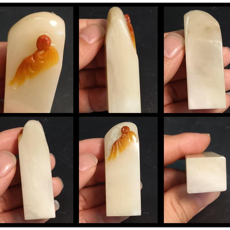 寿山石芙蓉石雕刻钮头悟道成品书画姓名闲章文创金石篆刻印章收藏