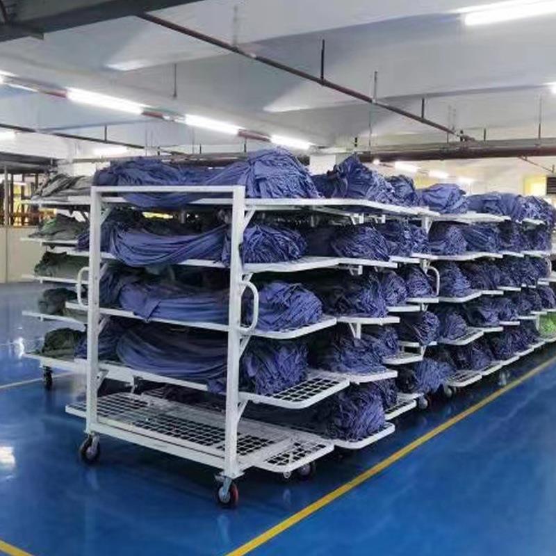 双面松布架推车松布架皮料裁片车服装厂货架面料物料周转车车间