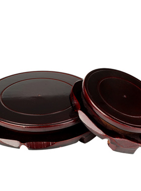 实木底座圆形木质旋转底座文昌塔金蟾龙龟木座木托底座工艺品摆件