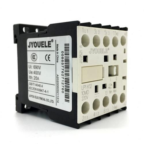 LP1K1210迷你型直流接触器3P+NO辅助常开环保塑料 银触头漆包线圈