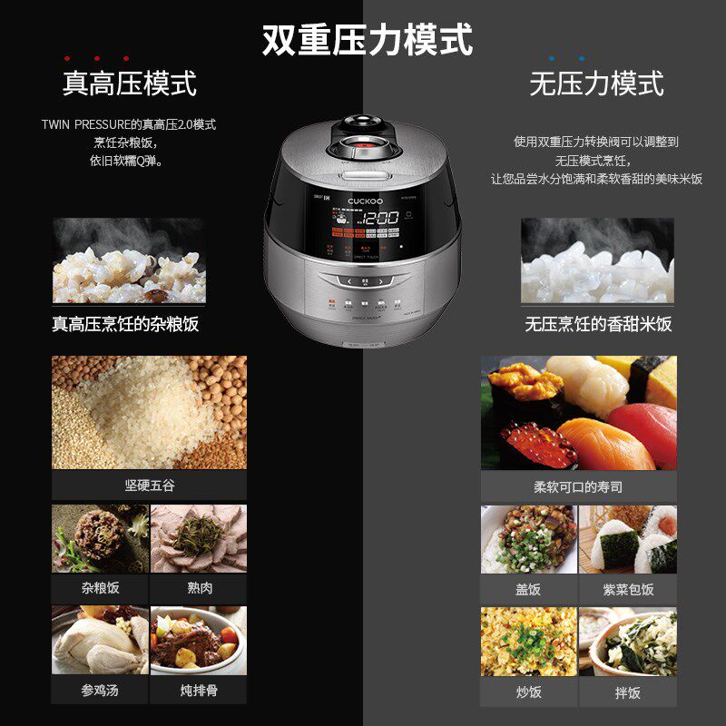 福库智能双压自动洗涤多功能电饭煲家用原装进口电饭锅1075FS