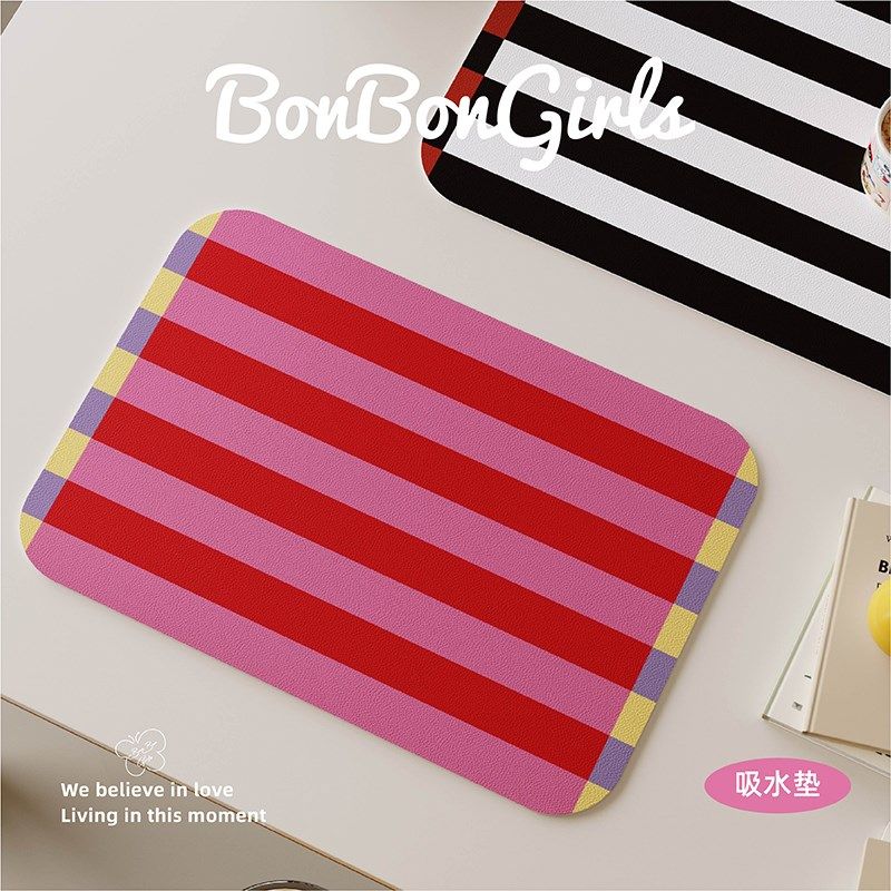 孟菲斯条纹in风餐垫皮革防水防油免洗餐桌碗碟杯垫隔热保护垫,居家布艺,餐垫,淘宝优惠券,粉丝福利购,淘宝优惠卷