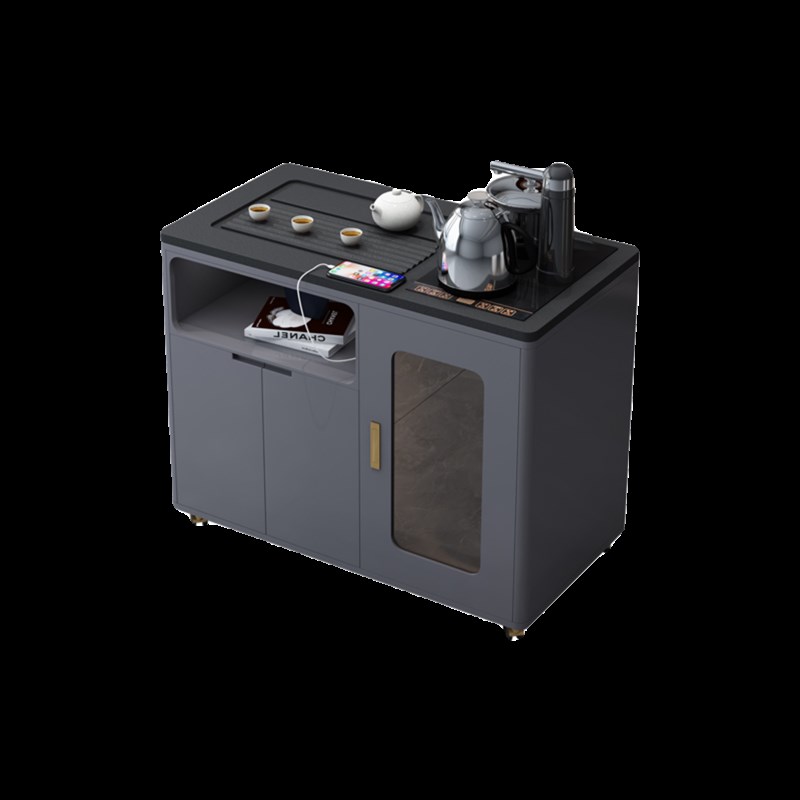 乌金石移动茶台家用小茶车烧水壶一体客厅沙发茶水柜阳台小型茶桌