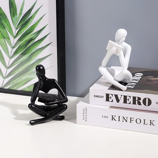物创意客厅办公室书房家居摆设抽象阅读者艺术装饰品