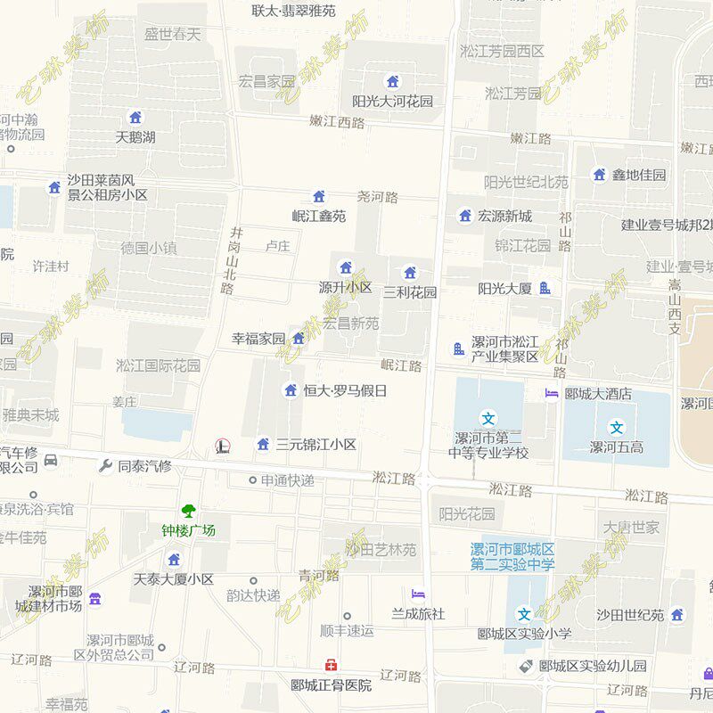 漯河市市区地图墙城区街道图行政区划交通