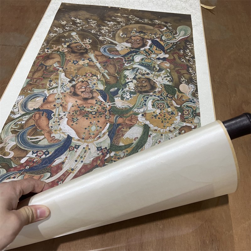 佚名 大天王图 艺术微喷复制物画国画立轴饰画挂轴