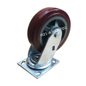 寸加重型轴承聚氨脂静音耐磨万向轮工业刹车轮平板手推车脚轮