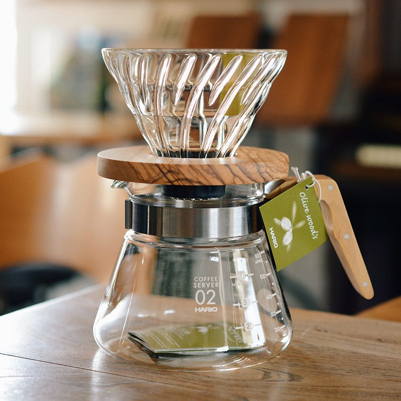 日杯手冲咖啡过杯橄榄木分享壶手冲壶咖啡壶