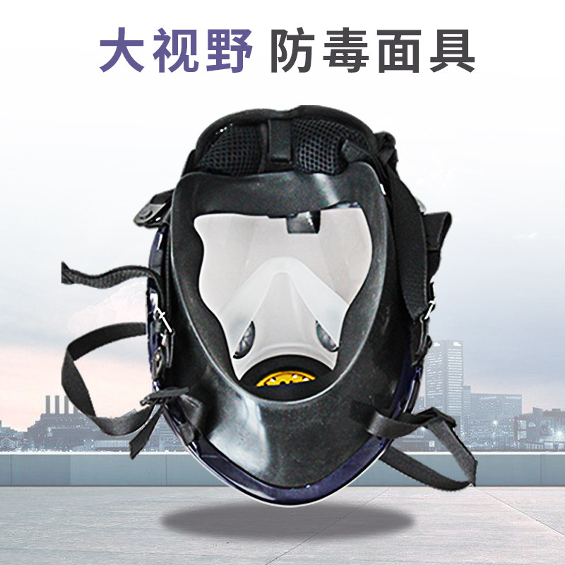 全面罩防毒面具氨气防护液氨防毒全面罩防护面罩 防毒综合防毒罐
