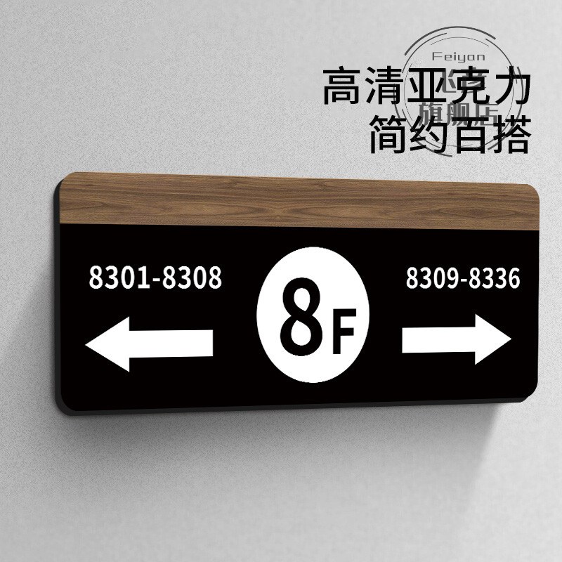 指示牌引路牌定制楼层标识牌酒店房间号索引牌公司导向牌指引牌宾