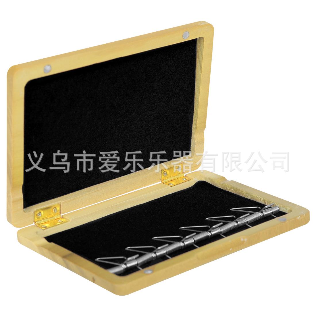 巴松哨片盒黑胡桃木挂钩6支装巴松大管哨片收纳盒乐器哨片保护盒图片