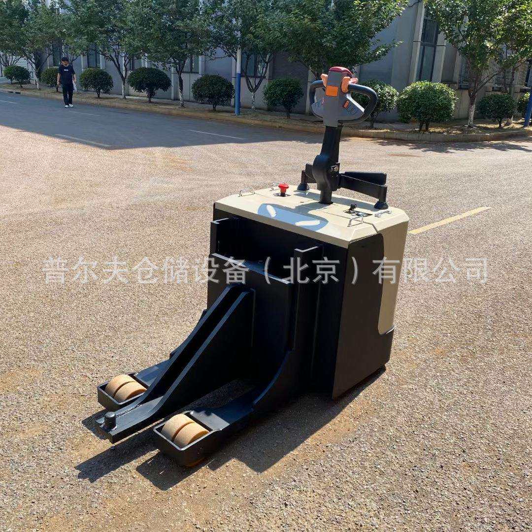 4T电动牵引车纺织印染行业 A字架布车牵引搬运车拖车头挂车