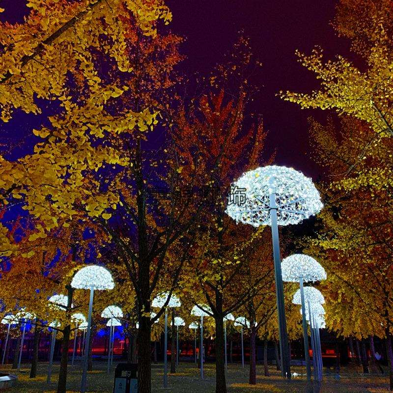 LED户外爱心发光雨伞磨菇灯公园广场商业街景观发光亮化装饰树灯