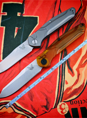 【蝴蝶9400】PEL钛合金手柄美国进口户外生存刀具水果刀家用防身