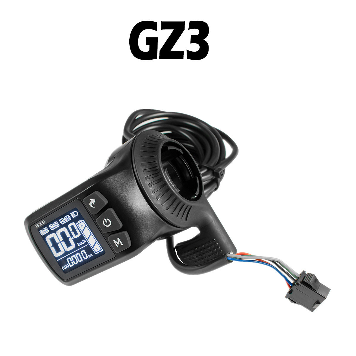自行车山地车锂电助力改装配件GZ3液晶显示器24V36V48V 普通接头