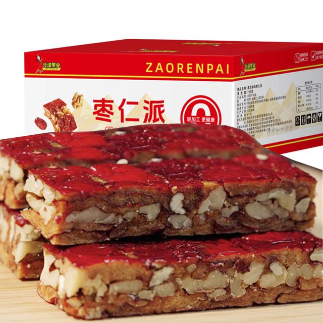 黑芝麻味枣仁派750g健康零食