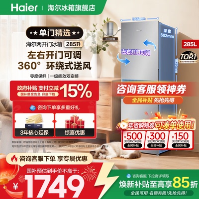 海尔冰箱285L双开门变频无霜家用