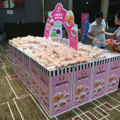 小堆头木堆超市小地堆头货架木塑柜货柜散称装 柜 食品方柜促销