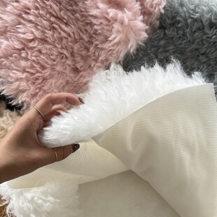 卷卷小羊兽头毛布 长卷斯卡面料仿羊卷布面料兽装毛布羊卷毛布