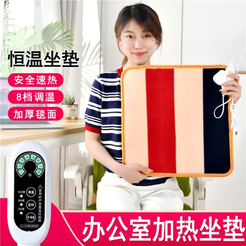 加热坐垫办公室发热座椅垫靠背体电热椅垫充电式电热毯小型暖垫