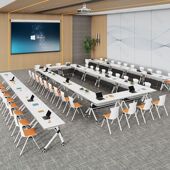 培训办公桌椅拼接长条桌带轮子活动会议桌