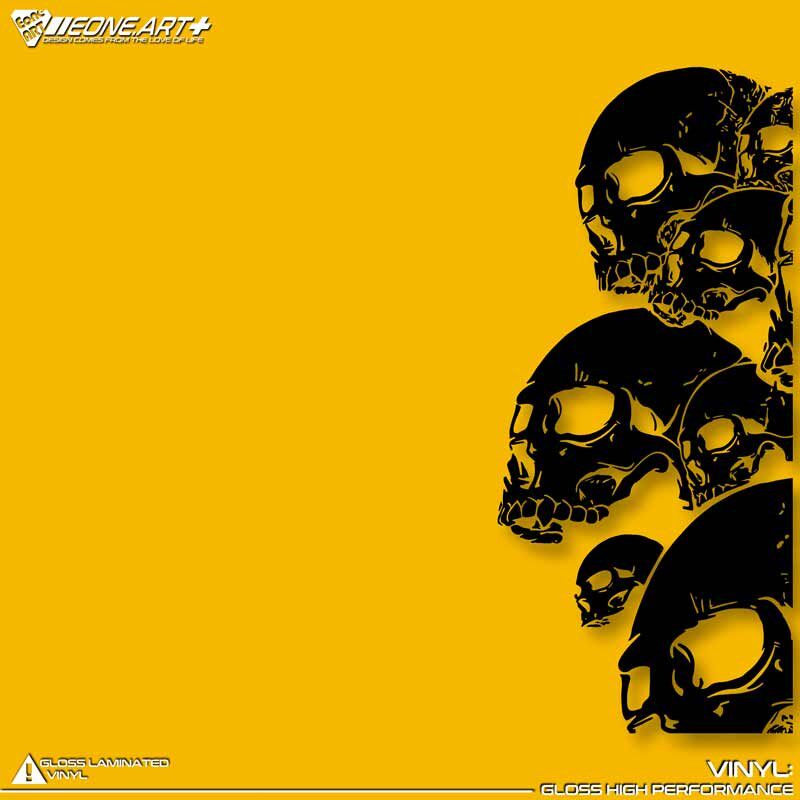 N反光车车骷髅侧边车身玻璃箱电动车防水镂空纸拉