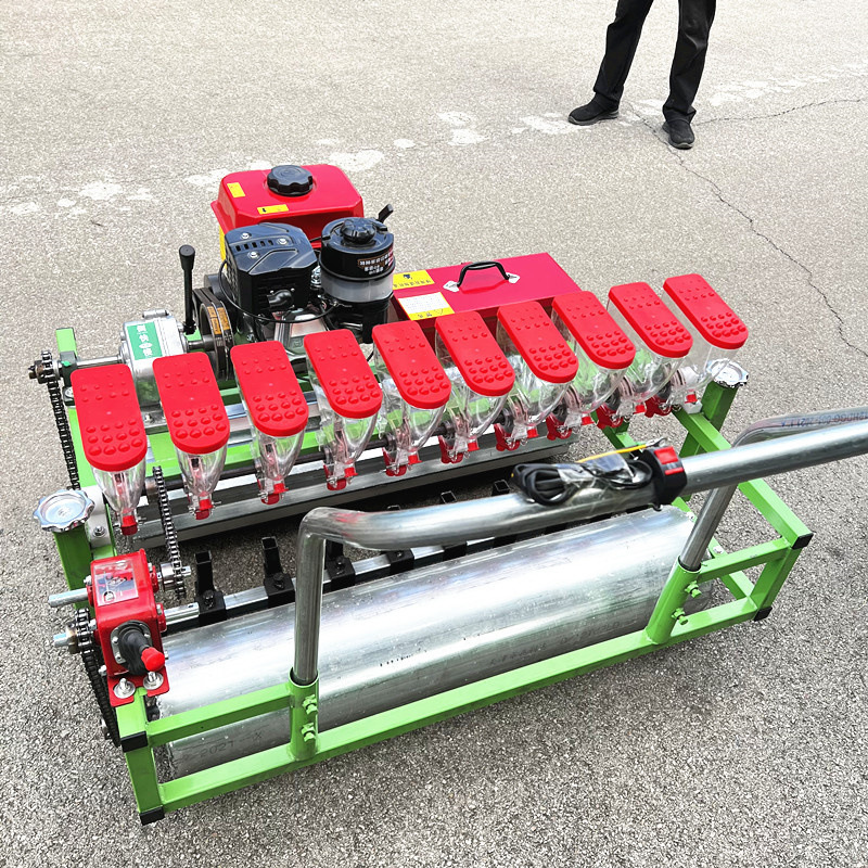 汽油手推式小粒种子精播机 蔬菜大棚用小型播种机 6行蔬菜播种机