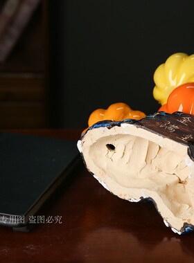 南瓜陶瓷家居玄关客厅酒柜装饰品乔迁新居业礼品石湾公仔