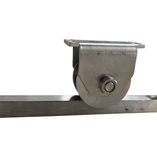 调高度底托实方地轨电动平移门路轨重型方钢滑轨道