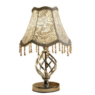 欧式卧室床头灯客厅装饰布罩档台灯智能遥控无极调光台灯