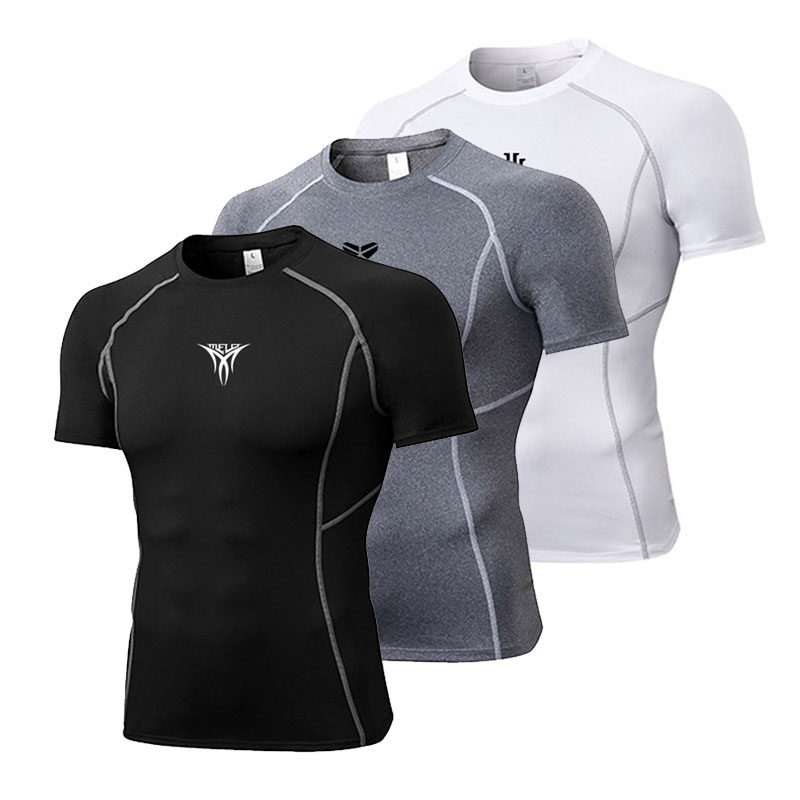 科比PRO高弹运动紧身衣服男短袖速干t恤跑步健身篮球训练打底上衣