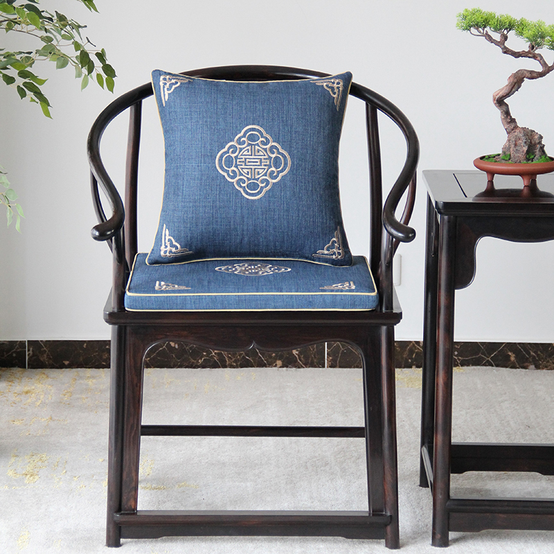 中式椅子坐垫四季通用实木茶桌椅子圈椅茶椅垫红木沙发餐椅座垫