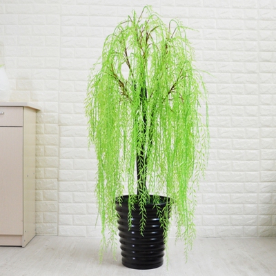 仿真植物柳树大型落地盆栽塑料假树假花客厅室内装饰假绿植摆设件