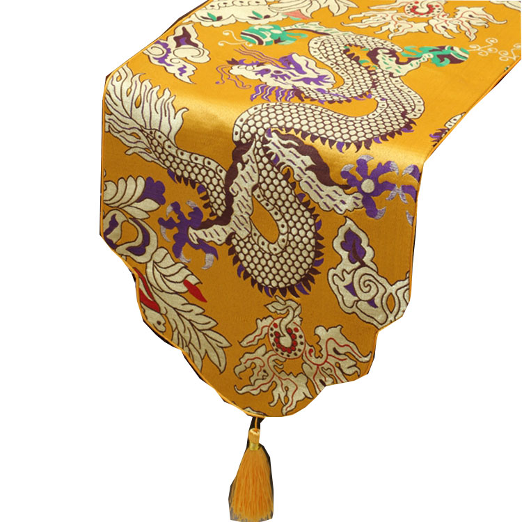 中式时尚田园餐桌桌旗桌布茶几布艺台布云锦桌布桌垫隔热垫