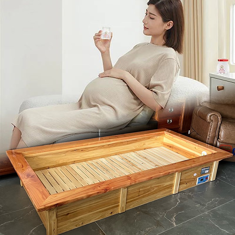 实木烤火箱大号家用取暖器长方形电火箱节能电火盆烤火炉怀化火桶