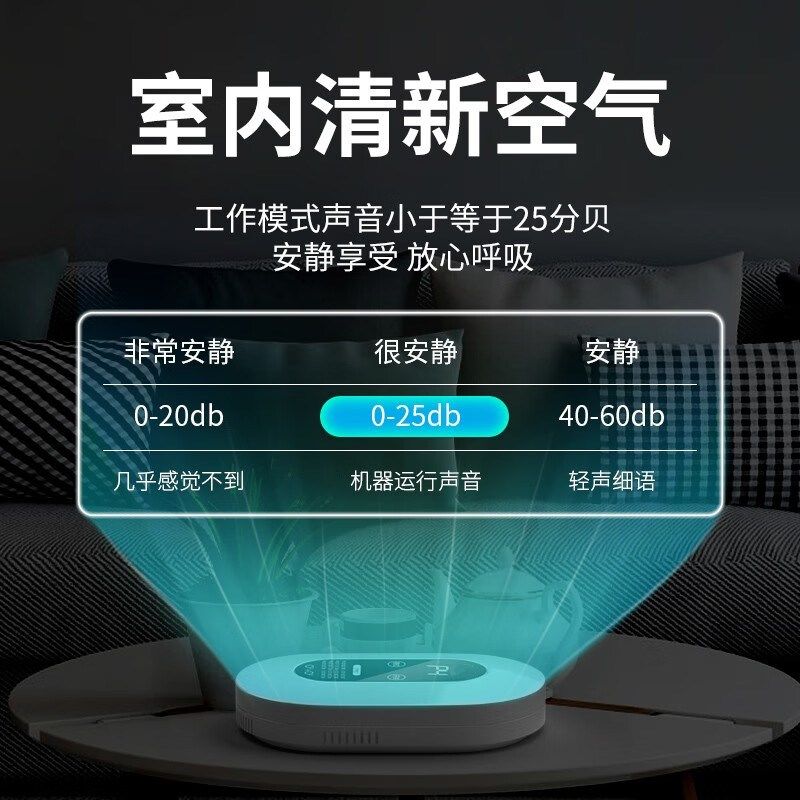 安居阁空气净化器宠物家用除味净化器家用除臭器臭氧消毒